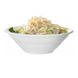 Suikerriet kom Bagasse Noodle wit 940ml (50 stuks) 