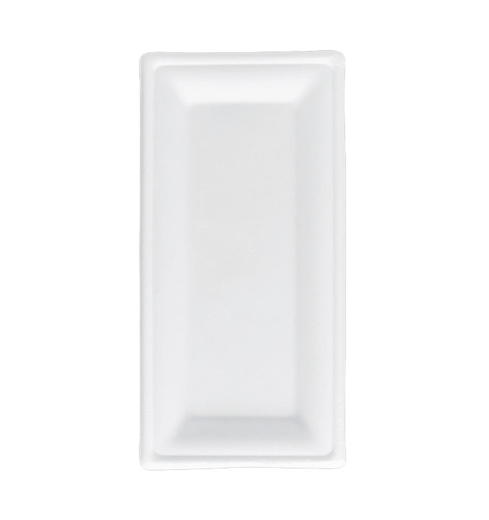 Suikerriet dienblad Bagasse wit 25,5x12,7 cm (50 stuks) Suikerriet dienblad Bagasse wit 25,5x12,7 cm (50 stuks)