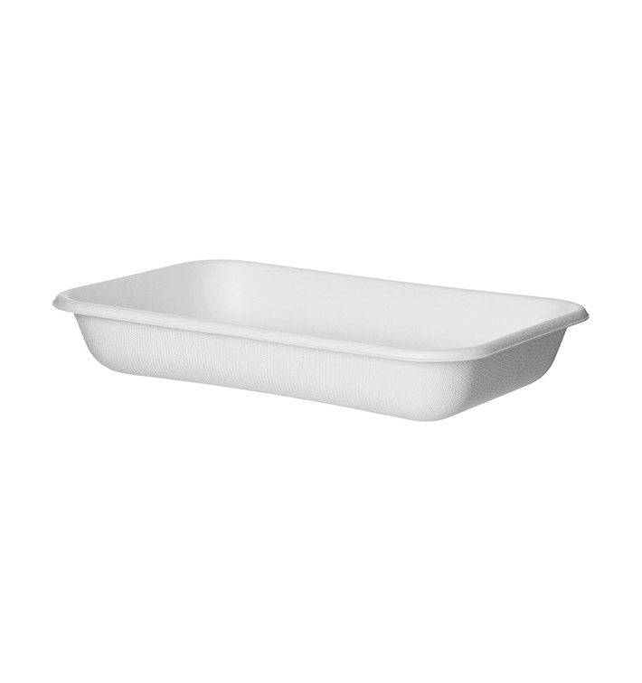 Suikerriet dienblad Ecologisch wit 355ml 18,0x12,0x2,7cm (400 stuks) Suikerriet dienblad Ecologisch wit 355ml 18,0x12,0x2,7cm (400 stuks)