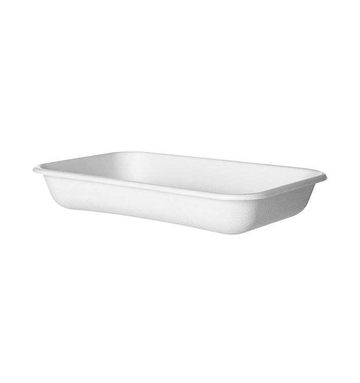 Suikerriet dienblad Ecologisch wit 710ml 21,5x14,0x4,0 cm (50 stuks) Suikerriet dienblad Ecologisch wit 710ml 21,5x14,0x4,0 cm (50 stuks)
