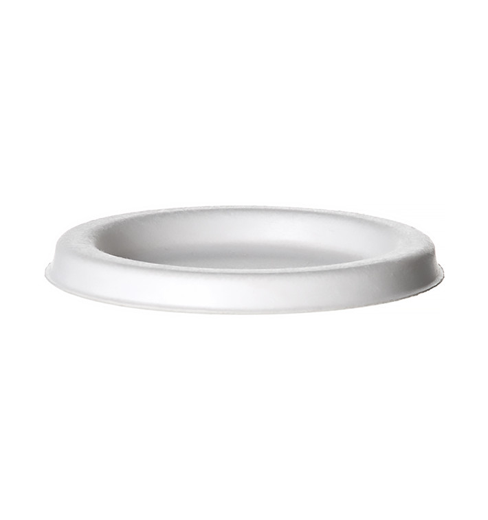 Suikerriet Deksel Container Bagasse wit 120ml (1800 stuks) Suikerriet Deksel Container Bagasse wit 120ml (1800 stuks)