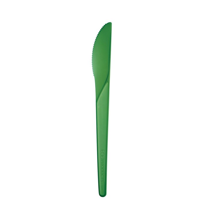 Stof gebaseerd op Maizena CPLA composteerbaar mes groen 17,2 cm (1.000 stuks) Stof gebaseerd op Maizena CPLA composteerbaar mes groen 17,2 cm (1.000 stuks)
