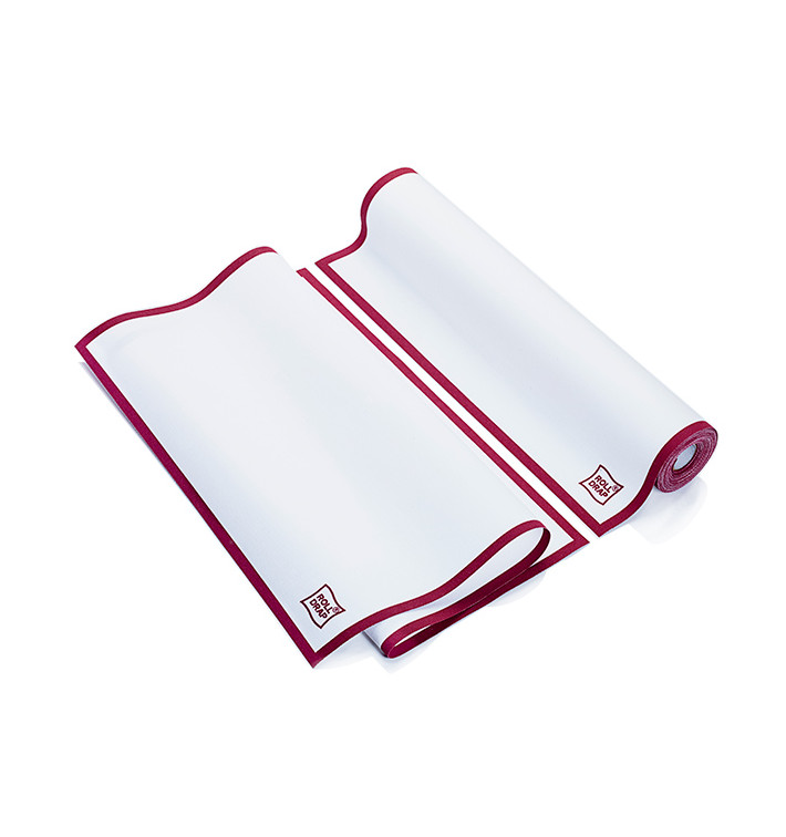 Vaatdoek rol "Roll Drap" Edgings bordeauxrood 40x64cm P40cm (10 stuks) Vaatdoek rol "Roll Drap" Edgings bordeauxrood 40x64cm P40cm (10 stuks)