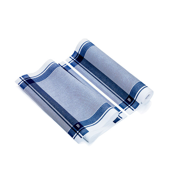 Vaatdoek rol "Roll Drap" Vintage blauw 40x64cm P40cm (10 stuks) Vaatdoek rol "Roll Drap" Vintage blauw 40x64cm P40cm (10 stuks)