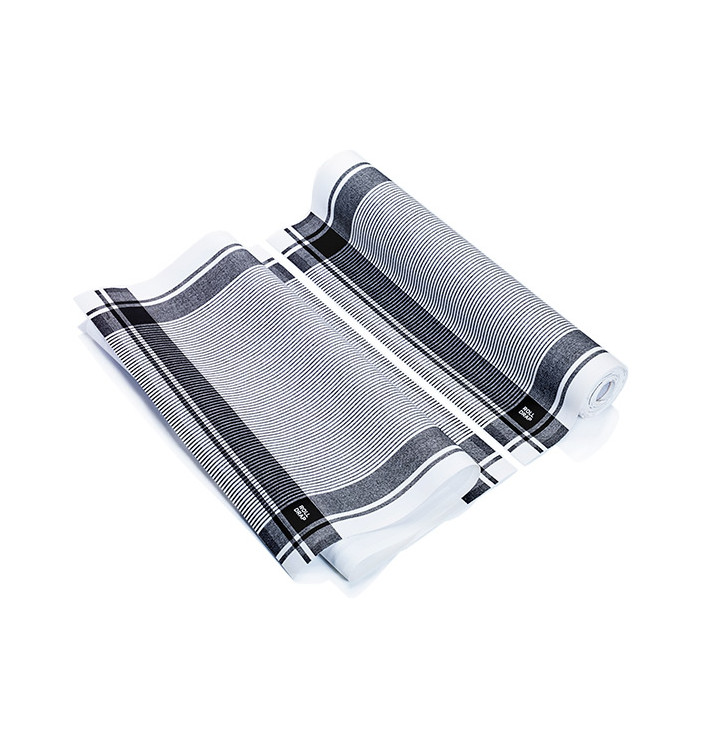 Vaatdoek rol "Roll Drap" Vintage zwart 40x64cm P40cm (10 stuks) Vaatdoek rol "Roll Drap" Vintage zwart 40x64cm P40cm (10 stuks)