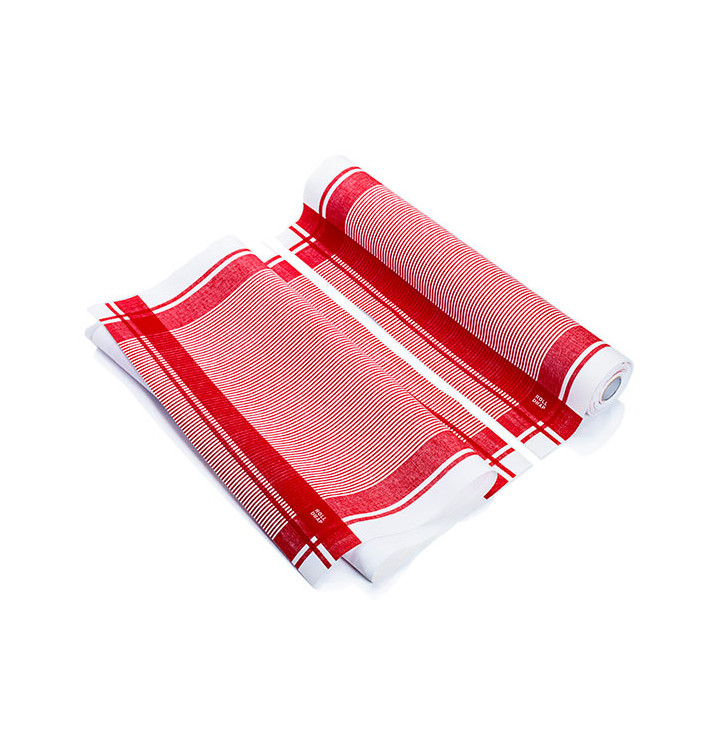 Vaatdoek rol "Roll Drap" Vintage rood 40x64cm P40cm (10 stuks) Vaatdoek rol "Roll Drap" Vintage rood 40x64cm P40cm (10 stuks)