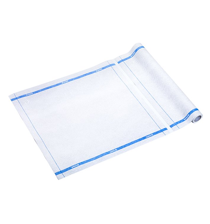 Doekjes Rol "Drentech" blauwe randen 40x40cm P40cm (100 stuks) Doekjes Rol "Drentech" blauwe randen 40x40cm P40cm (100 stuks)