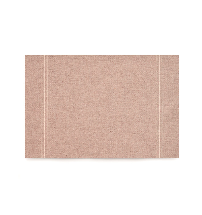 Recycled Katoenen placemat "Daen Drap" bruin 32x45cm (72 stuks) Recycled Katoenen placemat "Daen Drap" bruin 32x45cm (72 stuks)