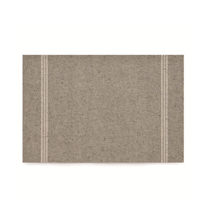 Katoenen placemat "Daen Drap" grijs-groen 32x45cm (12 stuks) Katoenen placemat "Daen Drap" grijs-groen 32x45cm (12 stuks)