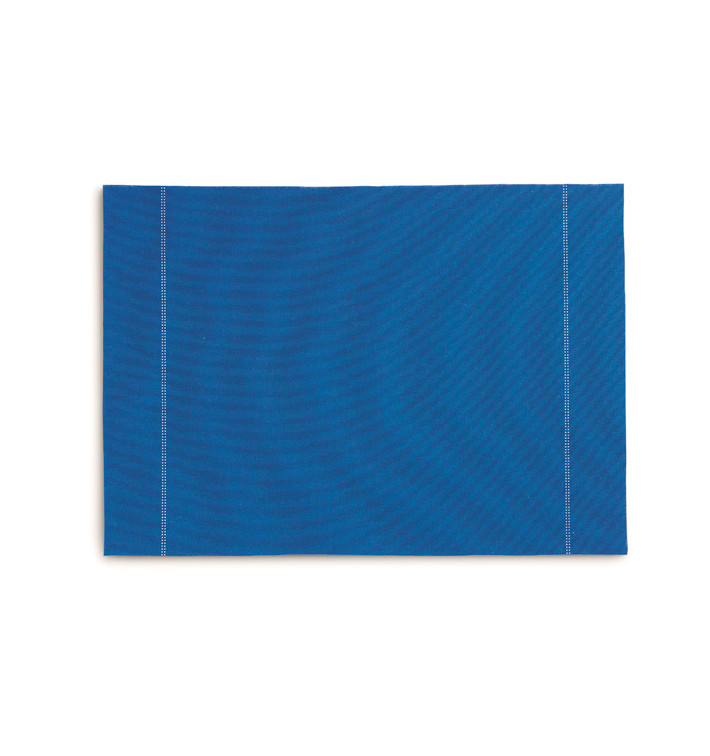 Katoenen placemat "Daen Drap" Roenal blauw 32x45cm (12 stuks) Katoenen placemat "Daen Drap" Roenal blauw 32x45cm (12 stuks)