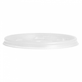 Plastic PS Deksel met rietsleuf Ø8,9cm voor Schuim beker (100 stuks)