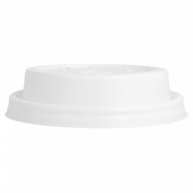 Plastic Deksel PS "Cappuccino" wit Ø8,1cm (100 stuks) 