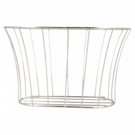 Ovale stalen mand zilver 21x12,7x12,7 (12 stuks)