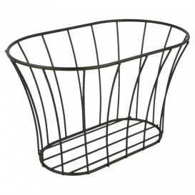 Ovale stalen mand zwart 21x12,7x12,7 (1 stuk) 