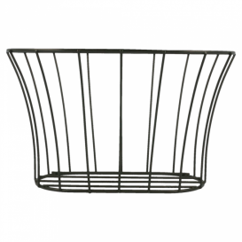 Ovale stalen mand zwart 21x12,7x12,7 (12 stuks)