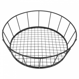 Stalen ronde mand zwart Ø24,1x7cm (12 stuks)