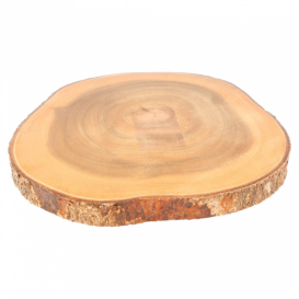 Houten bediening schotel Rond vormig Ø23x3,5cm (1 stuk) 