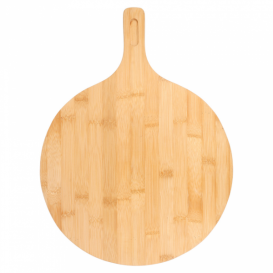 Bamboe Bediening Plaat met Hendel Rond vormig Ø29x2,5cm (10 stuks)