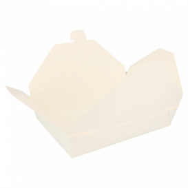 Papieren take-out Container "American" wit 19,7x14x4,6cm 1470ml (50 stuks) 