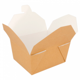 Papieren take-out Container "American" Naturel 11,3x9x6,4cm 780ml (50 stuks) 