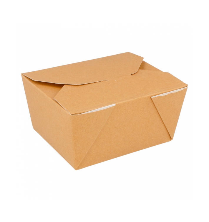 Papieren take-out Container "American" Naturel 11,3x9x6,4cm 780ml (450 stuks) Papieren take-out Container "American" Naturel 11,3x9x6,4cm 780ml (450 stuks)