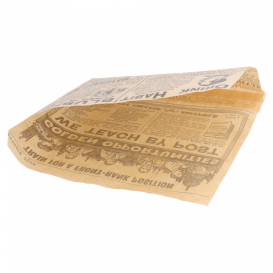 Papieren voedsel zak Vetvrij opening L vormig "Times" 16x16,5cm (5000 stuks)