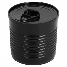 Proeving plastic conservenblik PS zwart 110ml Ø6x5,7cm (25 stuks) 