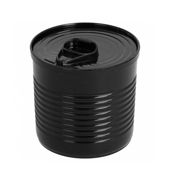 Proeving plastic conservenblik PS zwart 110ml Ø6x5,7cm (25 stuks) 