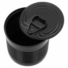 Proeving plastic conservenblik PS zwart 110ml Ø6x5,7cm (25 stuks) 