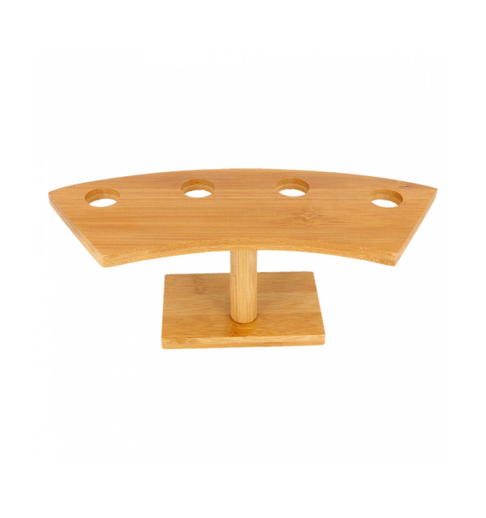 Bamboe Bediening kegel houder 4 slots (1 stuk) Bamboe Bediening kegel houder 4 slots (1 stuk)