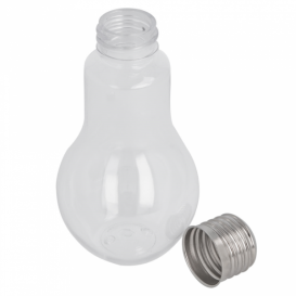Plastic fles met Deksel lamp design PET transparant 100ml (25 stuks)