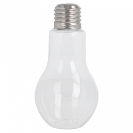 Plastic fles met Deksel lamp design PET transparant 100ml (250 stuks)