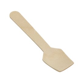 Houten ijs lepel 9,5cm (100 stuks) 