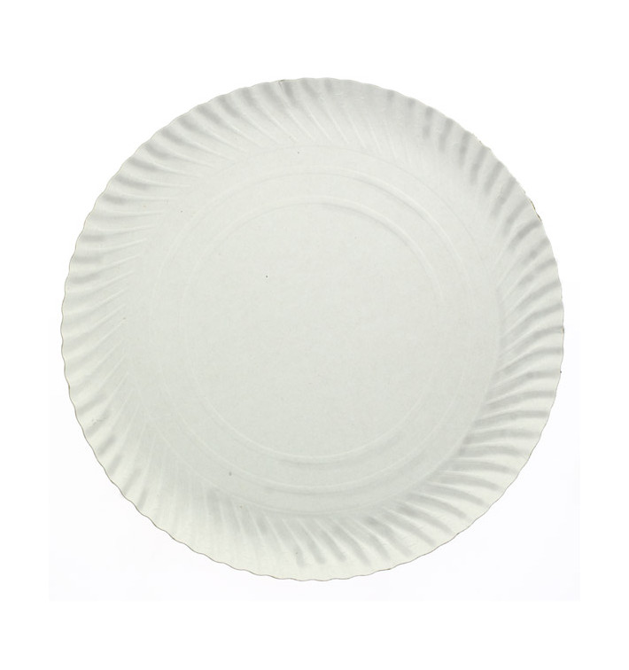 Papieren bord Rond vormig wit 10cm 450g/m2 (100 stuks) Papieren bord Rond vormig wit 10cm 450g/m2 (100 stuks)