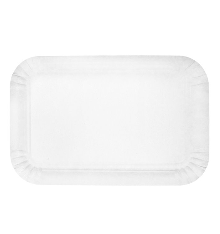 Papieren dienblad Rechthoekige vorm wit 12x19 cm (1.500 stuks) Papieren dienblad Rechthoekige vorm wit 12x19 cm (1.500 stuks)