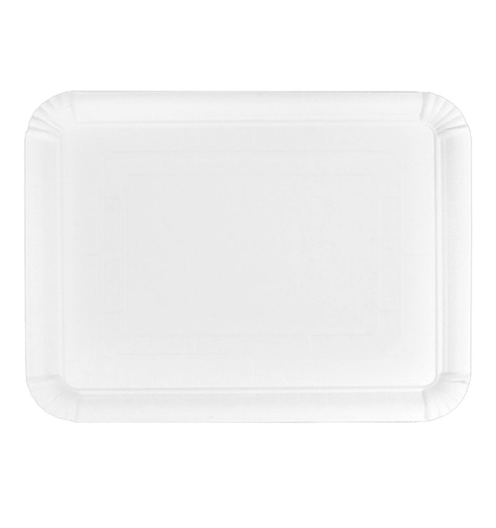 Papieren dienblad Rechthoekige vorm wit 25x34 cm (400 stuks) Papieren dienblad Rechthoekige vorm wit 25x34 cm (400 stuks)