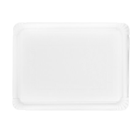 Papieren dienblad Rechthoekige vorm wit 34x42 cm (50 stuks) 