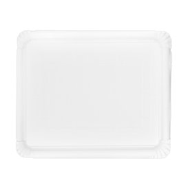 Papieren dienblad Rechthoekige vorm wit 31x38 cm (50 stuks)