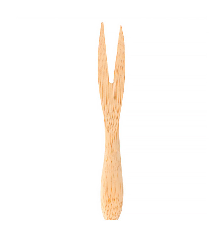 Bamboe proeving mini vork 9cm (50 stuks) Bamboe proeving mini vork 9cm (50 stuks)