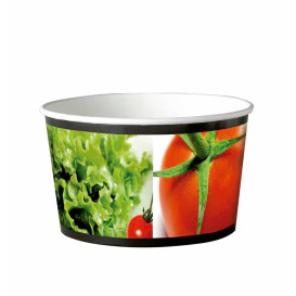 Papieren Saladekom groot maat 1030ml (40 stuks)