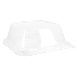 Plastic Deksel voor Suikerriet Voedsel Container 14x14x5,5cm (50 stuks) 