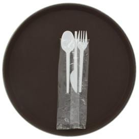 Plastic PS bestekset vork, mes en lepel (25 stuks)