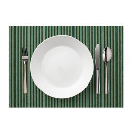 Katoenen placemat "Daen Drap" limoengroen 32x45cm (12 stuks) 