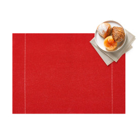 Katoenen placemat "Daen Drap" rood 32x45cm (72 stuks)