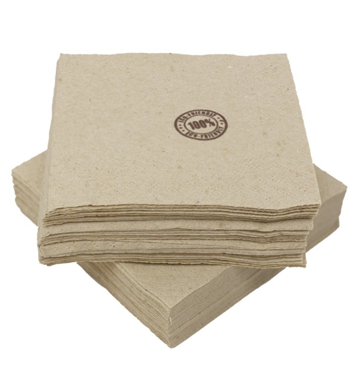 Decoratief Papieren servet Eco "Recycled" 20x20cm 2C (100 stuks) Decoratief Papieren servet Eco "Recycled" 20x20cm 2C (100 stuks)