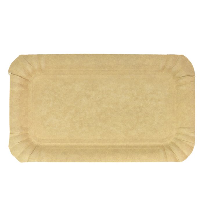 Papieren dienblad Rechthoekige vorm kraft 10x16 cm (100 stuks) Papieren dienblad Rechthoekige vorm kraft 10x16 cm (100 stuks)