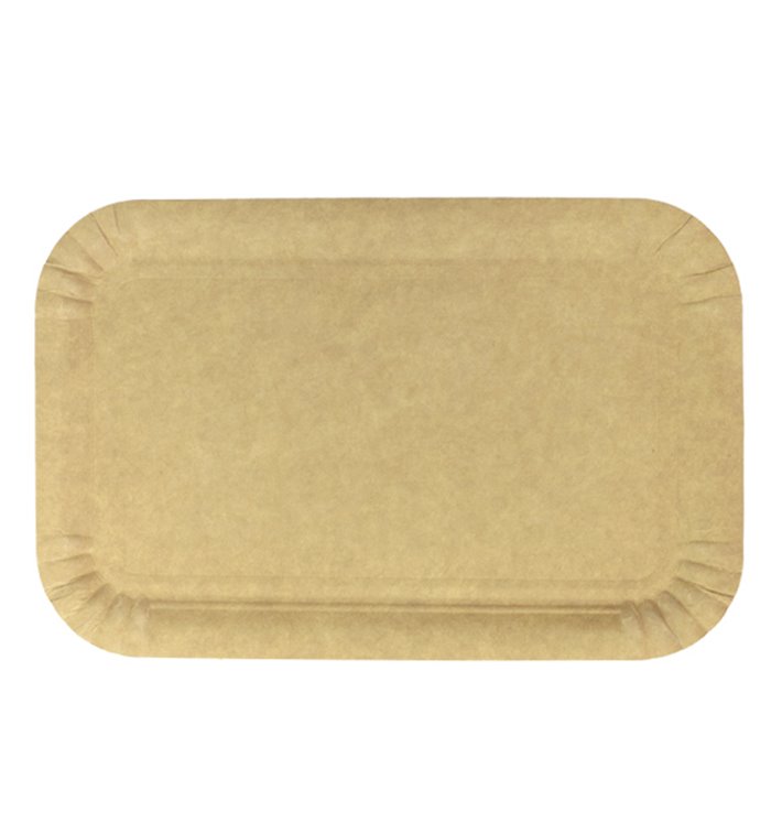 Papieren dienblad Rechthoekige vorm kraft 12x19 cm (100 stuks) Papieren dienblad Rechthoekige vorm kraft 12x19 cm (100 stuks)