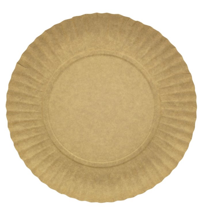 Papieren bord Rond vormig kraft 23cm 255g/m2 (100 stuks) Papieren bord Rond vormig kraft 23cm 255g/m2 (100 stuks)