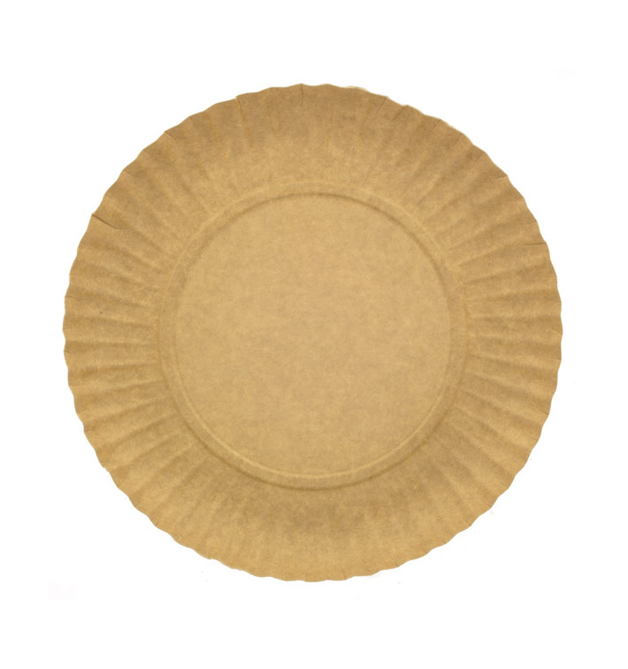 Papieren bord Rond vormig kraft 25cm 255g/m2 (100 stuks) 