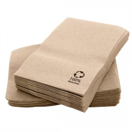 Papieren servet miniservis Eco kraft 17x17cm (200 stuks) 
